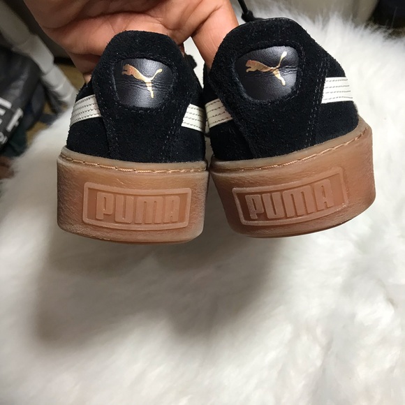 SOLD Puma Suede Platform Sneakers creepers black - Picture 6 of 7